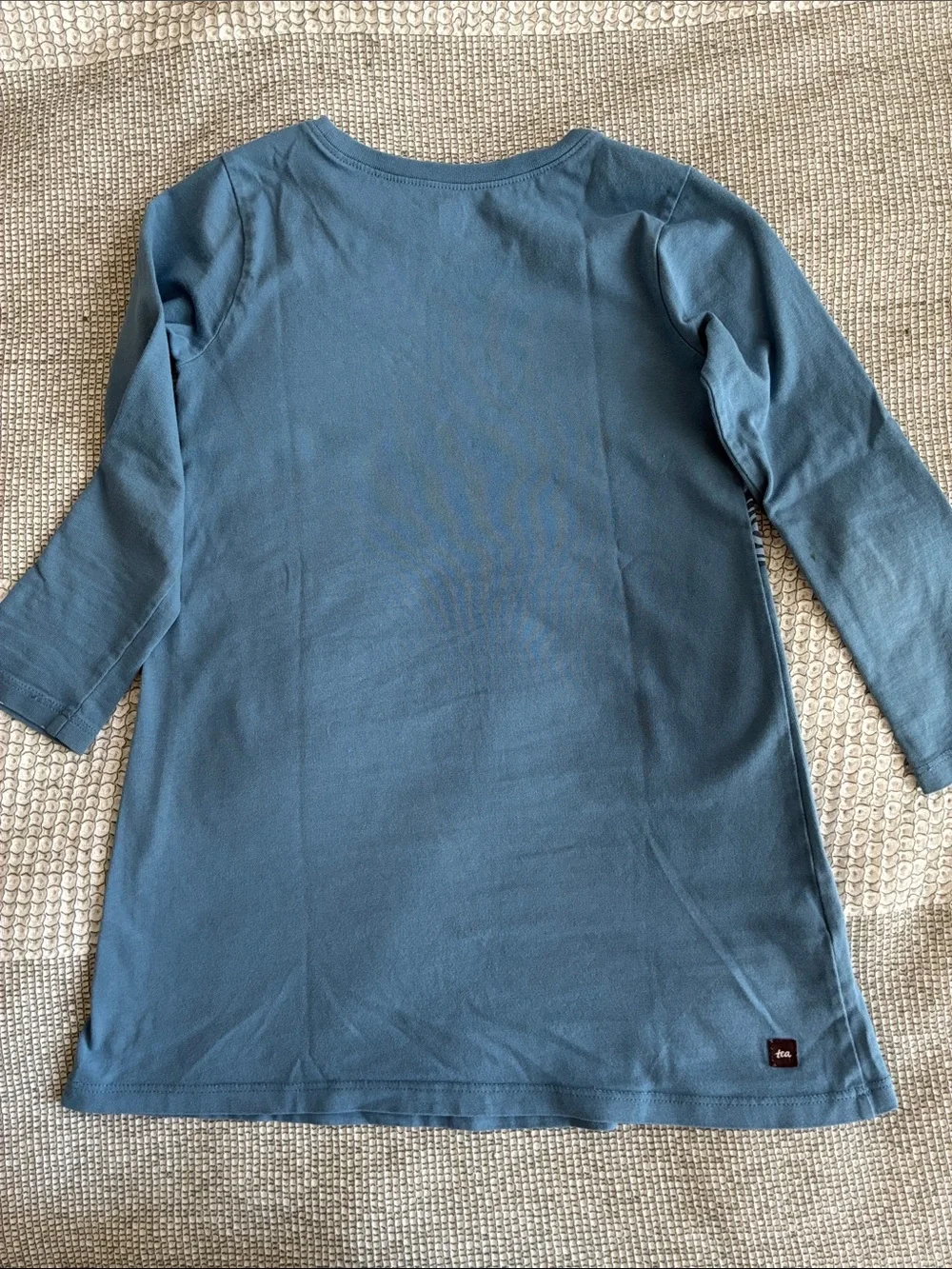 Tea Collection Slate Blue Long Sleeve Butterfly Tee Dress